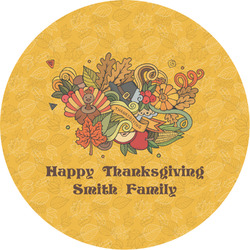 Happy Thanksgiving Multipurpose Round Labels - Custom Sized (Personalized)