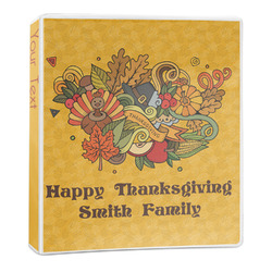Happy Thanksgiving 3-Ring Binder - 1 inch (Personalized)