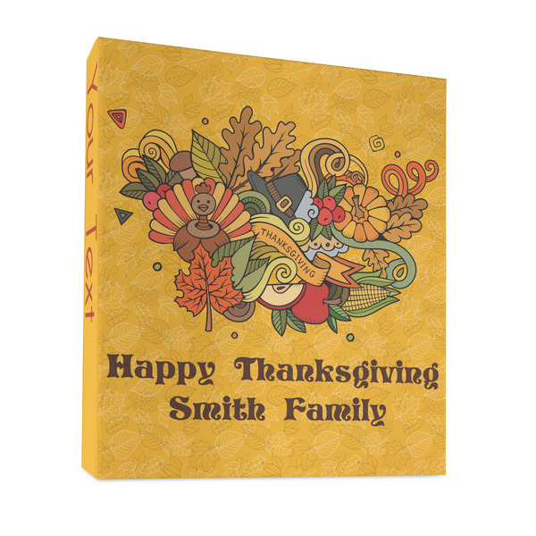 Custom Happy Thanksgiving 3 Ring Binder - Full Wrap - 1" (Personalized)