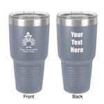 Happy Thanksgiving 30 oz Stainless Steel Tumbler - Grey - Double-Sided (Personalized)