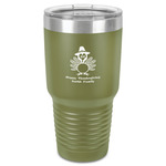 Happy Thanksgiving 30 oz Stainless Steel Tumbler - Olive - Single-Sided (Personalized)