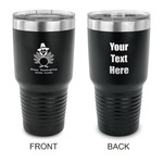 Happy Thanksgiving 30 oz Stainless Steel Tumbler - Black - Double Sided (Personalized)