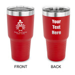 Happy Thanksgiving 30 oz Stainless Steel Tumbler - Red - Double Sided (Personalized)