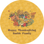 Happy Thanksgiving Multipurpose Round Labels - 4" (Personalized)