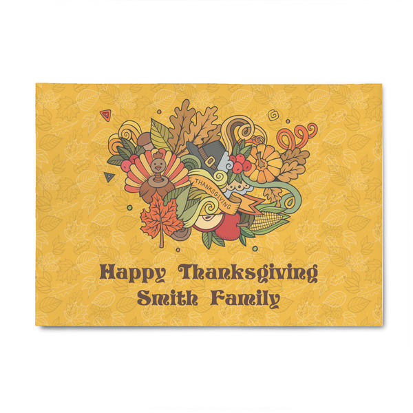 Custom Happy Thanksgiving 4' x 6' Patio Rug (Personalized)