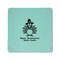 Happy Thanksgiving 6" x 6" Teal Leatherette Snap Up Tray - APPROVAL