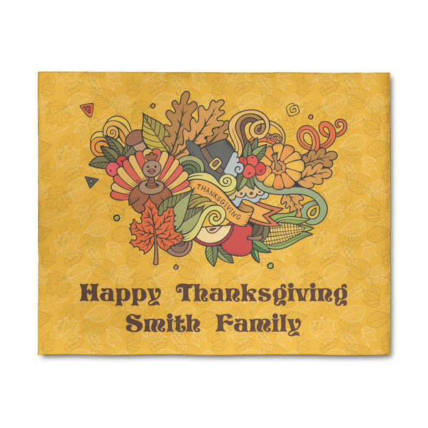 Custom Happy Thanksgiving 8' x 10' Patio Rug (Personalized)