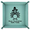 Happy Thanksgiving 9" x 9" Teal Leatherette Snap Up Tray - FOLDED