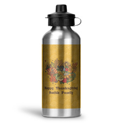 Happy Thanksgiving Water Bottle - Aluminum - 20 oz (Personalized)
