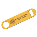 Happy Thanksgiving Bar Bottle Opener - White w/ Name or Text