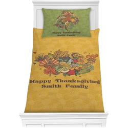 Happy Thanksgiving Comforter Set - Twin (Personalized)