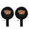 Happy Thanksgiving Black Plastic 7" Stir Stick - Double Sided - Round - Front & Back