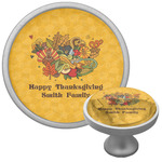 Happy Thanksgiving Cabinet Knob (Silver) (Personalized)