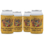 Happy Thanksgiving Can Cooler (12 oz) - Set of 4 w/ Name or Text