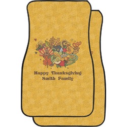 Happy Thanksgiving Car Floor Mats (Front Seat) (Personalized)