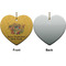 Happy Thanksgiving Ceramic Flat Ornament - Heart Front & Back (APPROVAL)