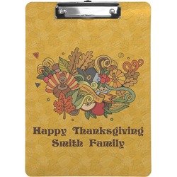 Happy Thanksgiving Clipboard (Letter Size) (Personalized)