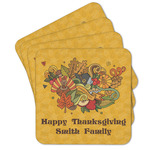 Happy Thanksgiving Cork Coaster - Set of 4 w/ Name or Text