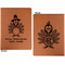 Happy Thanksgiving Cognac Leatherette Portfolios with Notepad - Large - Double Sided - Apvl