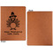 Happy Thanksgiving Cognac Leatherette Portfolios with Notepad - Small - Single Sided- Apvl