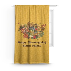 Happy Thanksgiving Curtain - 50"x84" Panel (Personalized)