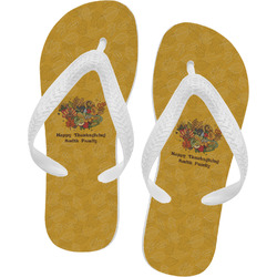 Happy Thanksgiving Flip Flops - Small (Personalized)