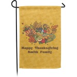 Happy Thanksgiving Small Garden Flag - Double Sided w/ Name or Text