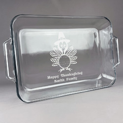 Happy Thanksgiving Glass Baking and Cake Dish (Personalized)