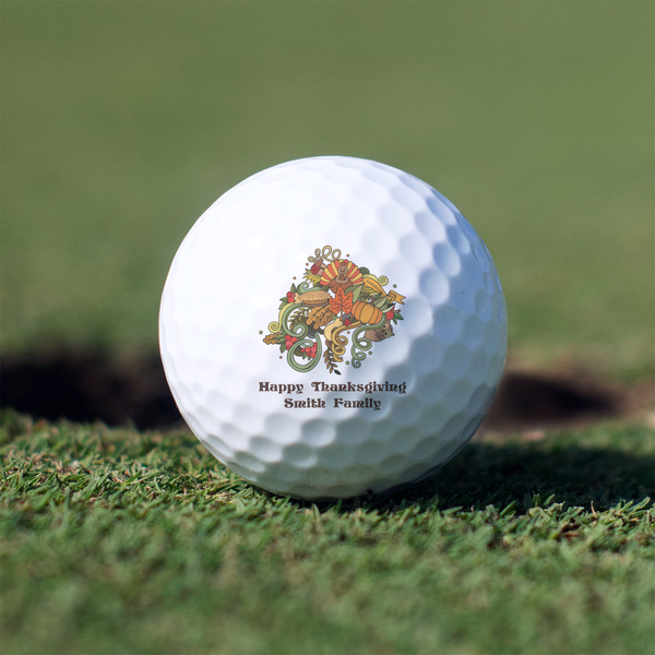 Custom Happy Thanksgiving Golf Balls - Non-Branded - Set of 3 (Personalized)