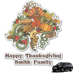 Happy Thanksgiving Graphic Car Decal (Personalized)