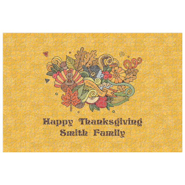 Custom Happy Thanksgiving Jigsaw Puzzle - 1000-piece (Personalized)