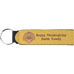 Happy Thanksgiving Neoprene Keychain Fob (Personalized)