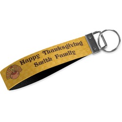 Happy Thanksgiving Wristlet Webbing Keychain Fob (Personalized)