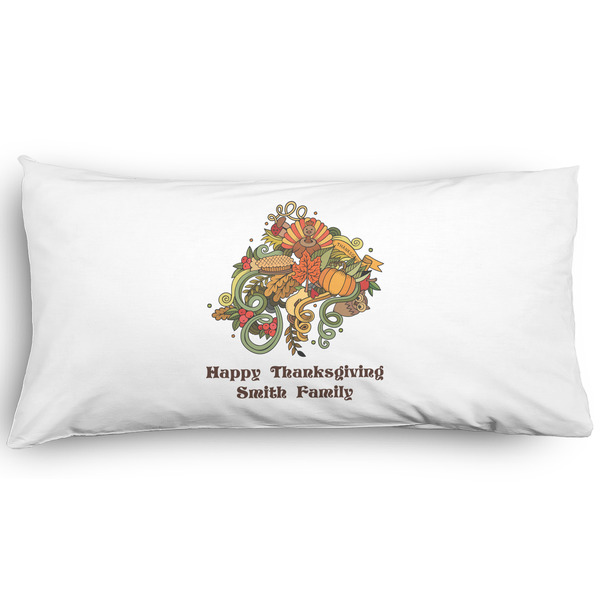 Custom Happy Thanksgiving Pillow Case - King - Graphic (Personalized)