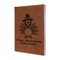 Happy Thanksgiving Leather Sketchbook - Small - Single Sided - Angled View