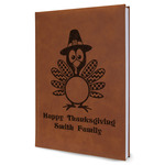 Happy Thanksgiving Leatherette Journal - Large - Single Sided (Personalized)