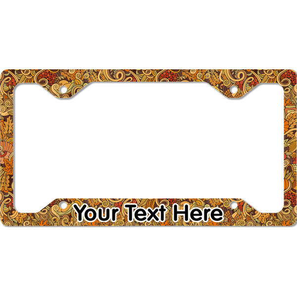 Custom Happy Thanksgiving License Plate Frame - Style C (Personalized)