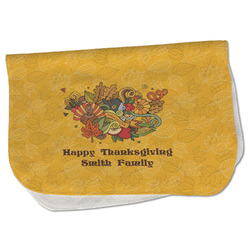Happy Thanksgiving Burp Cloth - Fleece w/ Name or Text