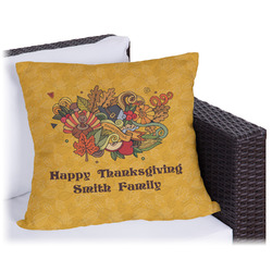 Happy Thanksgiving Outdoor Pillow - 20" (Personalized)
