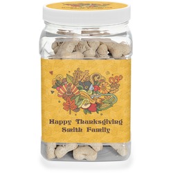 Happy Thanksgiving Dog Treat Jar (Personalized)