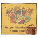 Happy Thanksgiving Outdoor Picnic Blanket (Personalized)