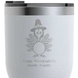 Happy Thanksgiving RTIC Tumbler - White - Engraved Front (Personalized)