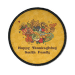 Happy Thanksgiving Iron On Round Patch w/ Name or Text