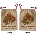 Happy Thanksgiving Santa Sack - Front & Back (Personalized)