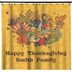 Happy Thanksgiving Shower Curtain - 71" x 74" (Personalized)