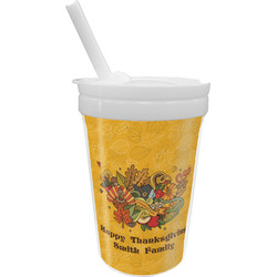 Happy Thanksgiving Sippy Cup with Straw (Personalized)