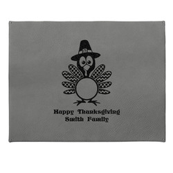 Happy Thanksgiving Small Gift Box w/ Engraved Leather Lid (Personalized)