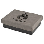 Happy Thanksgiving Small Gift Box w/ Engraved Leather Lid (Personalized)