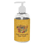 Happy Thanksgiving Plastic Soap / Lotion Dispenser (8 oz - Small - White) (Personalized)