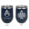 Happy Thanksgiving Stainless Wine Tumblers - Navy - Double Sided - Approval